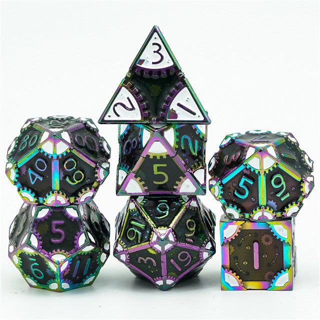 Udixi Steampunk Colorful Metal Dice Set | Gear Gaming Fayetteville