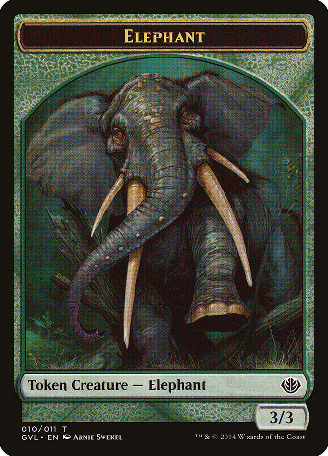 Elephant Token (Garruk vs. Liliana) [Duel Decks Anthology Tokens] | Gear Gaming Fayetteville