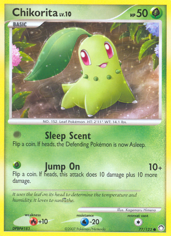 Chikorita (77/123) [Diamond & Pearl: Mysterious Treasures] | Gear Gaming Fayetteville