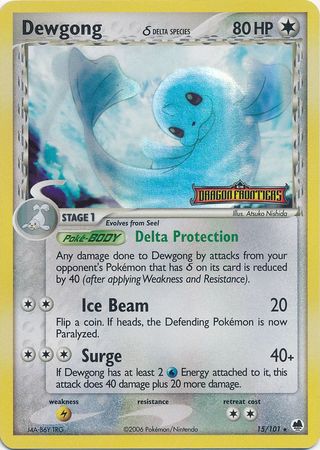 Dewgong (15/101) (Delta Species) (Stamped) [EX: Dragon Frontiers] | Gear Gaming Fayetteville