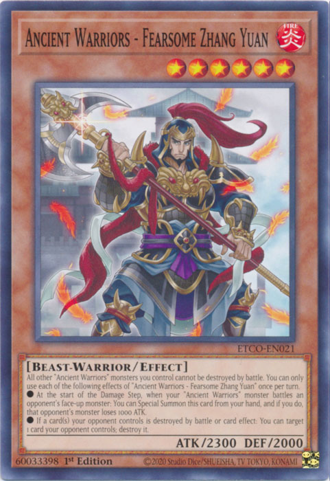 Ancient Warriors - Fearsome Zhang Yuan [ETCO-EN021] Common | Gear Gaming Fayetteville