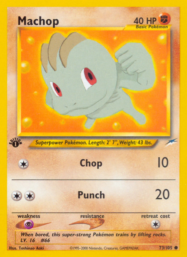 Machop (73/105) [Neo Destiny 1st Edition] | Gear Gaming Fayetteville