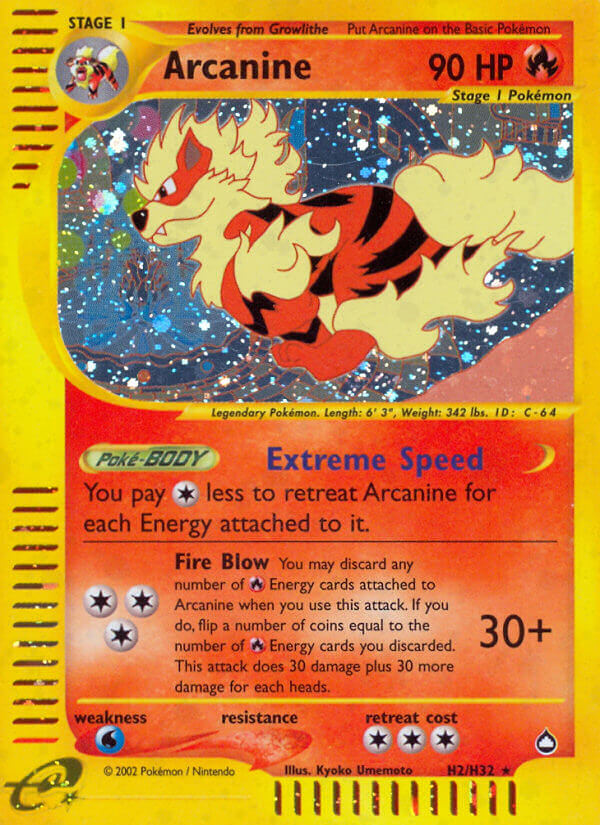 Arcanine (H2/H32) [Aquapolis] | Gear Gaming Fayetteville