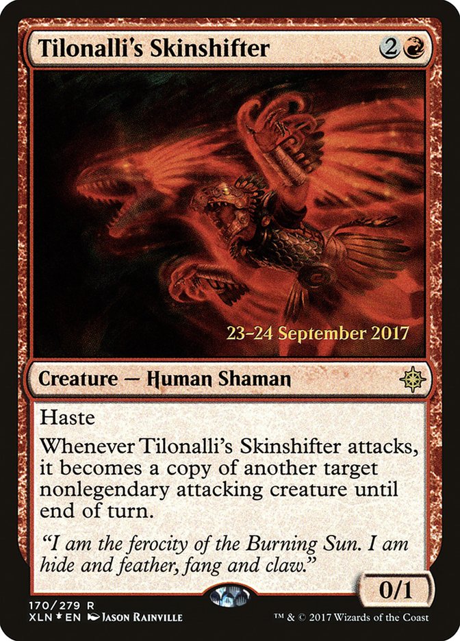Tilonalli's Skinshifter [Ixalan Prerelease Promos] | Gear Gaming Fayetteville