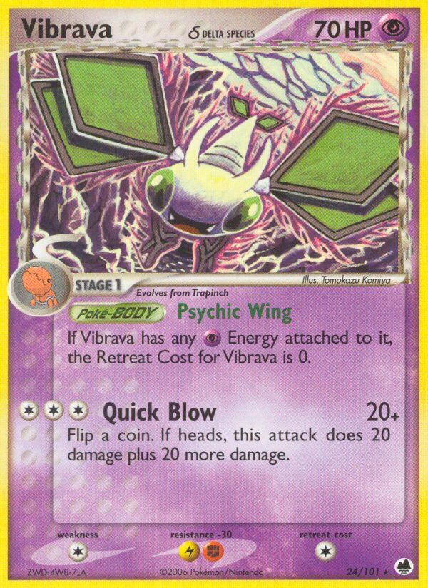 Vibrava (24/101) (Delta Species) [EX: Dragon Frontiers] | Gear Gaming Fayetteville