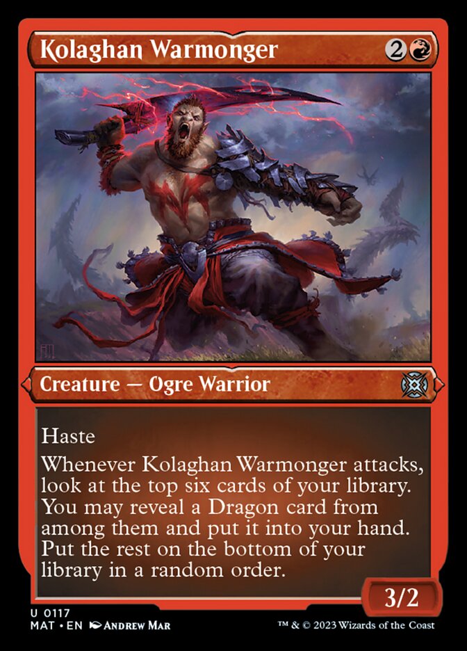 Kolaghan Warmonger (Foil Etched) [March of the Machine: The Aftermath] | Gear Gaming Fayetteville