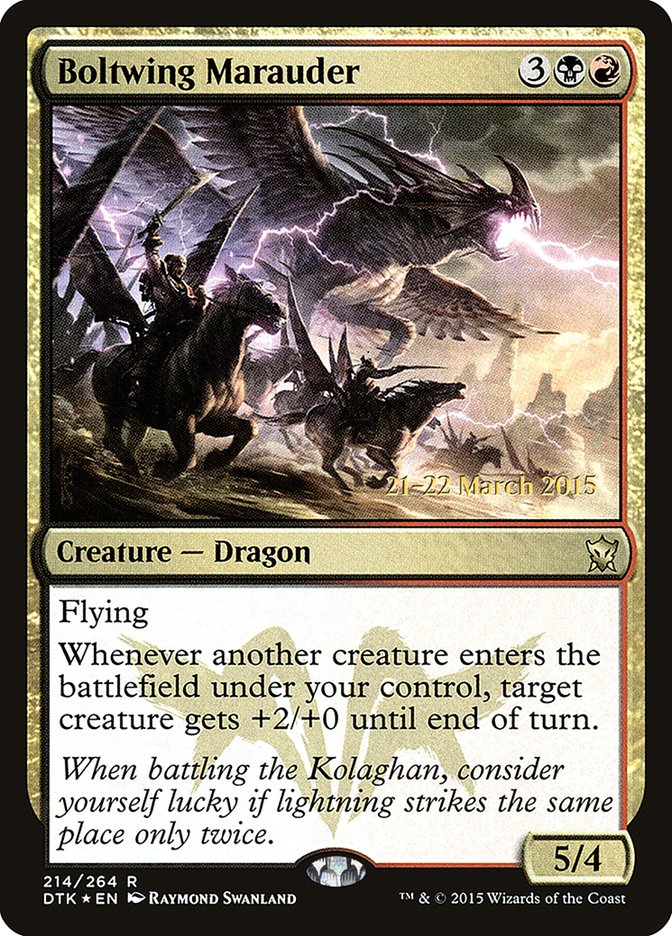 Boltwing Marauder [Dragons of Tarkir Prerelease Promos] | Gear Gaming Fayetteville