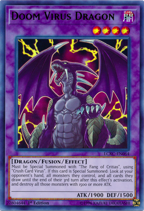 Doom Virus Dragon [LCKC-EN064] Ultra Rare | Gear Gaming Fayetteville