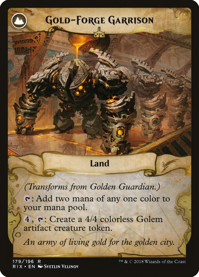 Golden Guardian // Gold-Forge Garrison [Rivals of Ixalan] | Gear Gaming Fayetteville