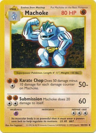 Machoke (34/102) [Base Set Shadowless Unlimited] | Gear Gaming Fayetteville