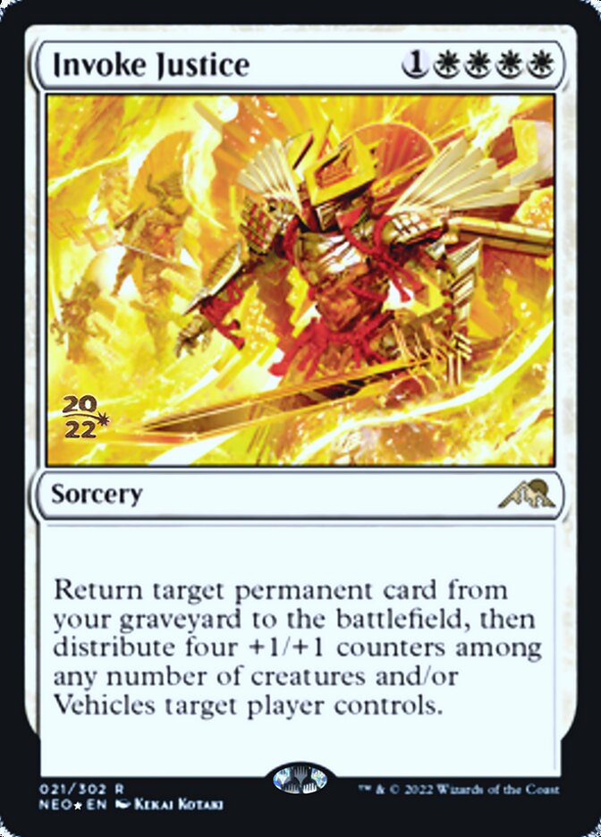 Invoke Justice [Kamigawa: Neon Dynasty Prerelease Promos] | Gear Gaming Fayetteville