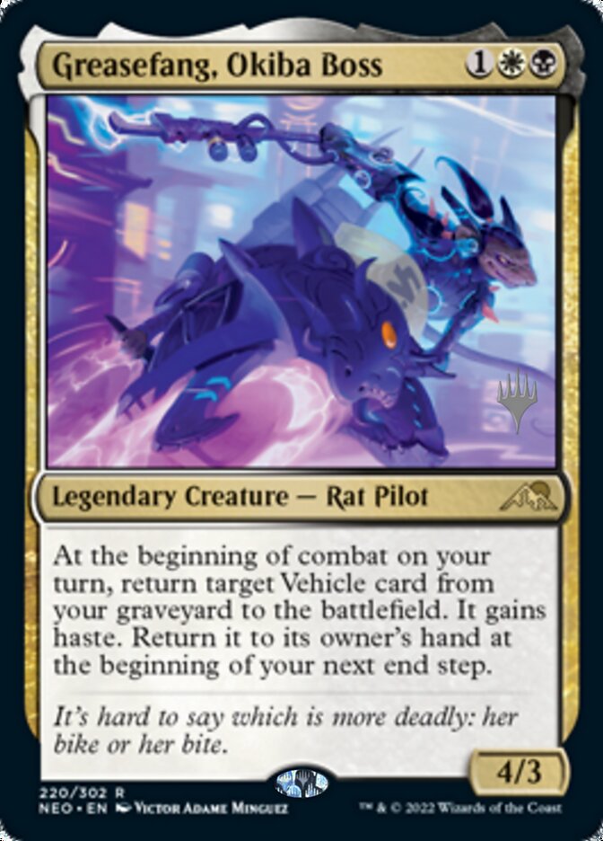 Greasefang, Okiba Boss (Promo Pack) [Kamigawa: Neon Dynasty Promos] | Gear Gaming Fayetteville