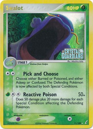 Swalot (11/100) (Stamped) [EX: Crystal Guardians] | Gear Gaming Fayetteville