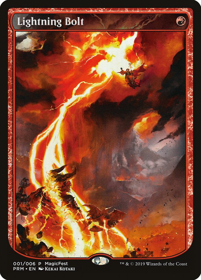 Lightning Bolt (Textless) [MagicFest 2019] | Gear Gaming Fayetteville