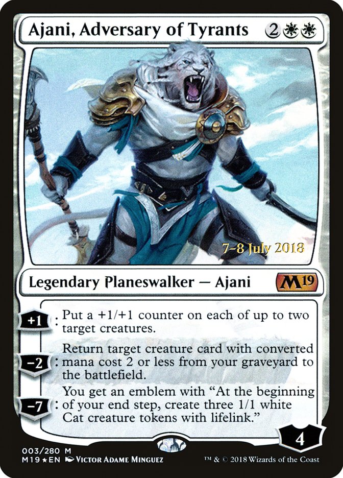 Ajani, Adversary of Tyrants [Core Set 2019 Prerelease Promos] | Gear Gaming Fayetteville