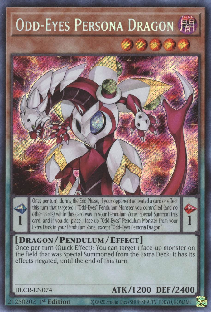 Odd-Eyes Persona Dragon [BLCR-EN074] Secret Rare | Gear Gaming Fayetteville