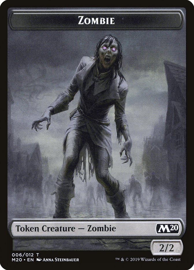 Zombie Token [Core Set 2020 Tokens] | Gear Gaming Fayetteville