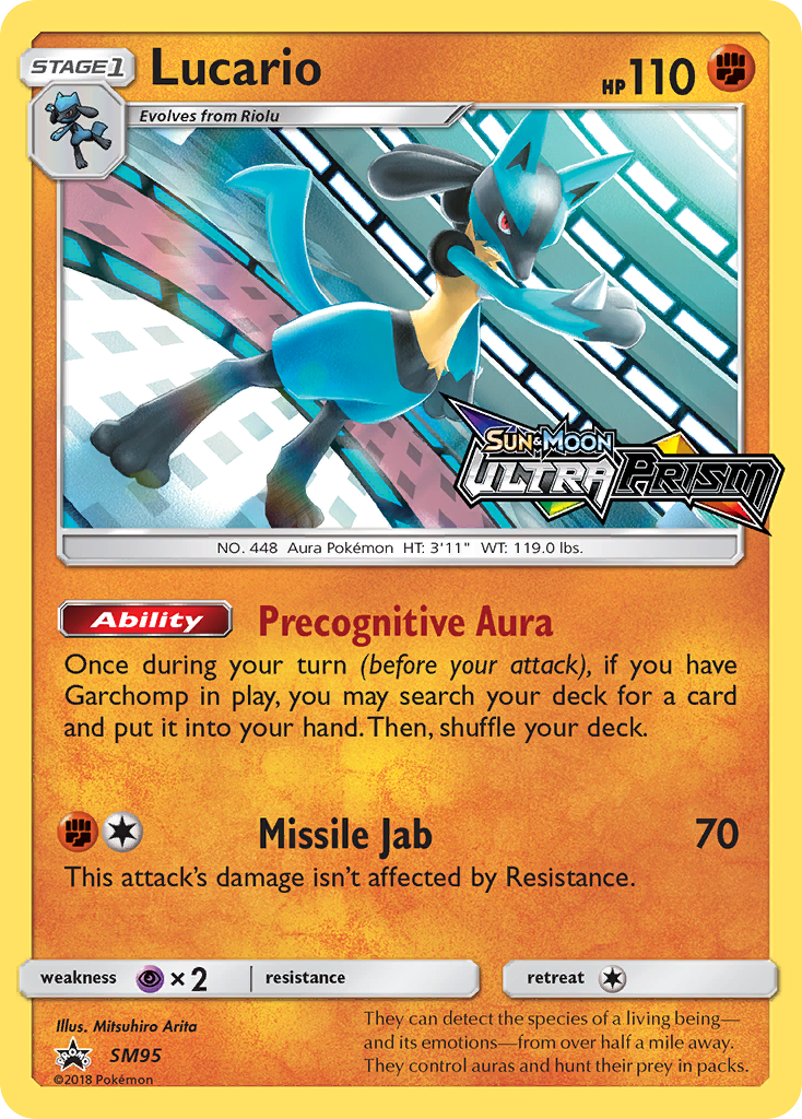 Lucario (SM95) (Prerelease Promo) [Sun & Moon: Black Star Promos] | Gear Gaming Fayetteville