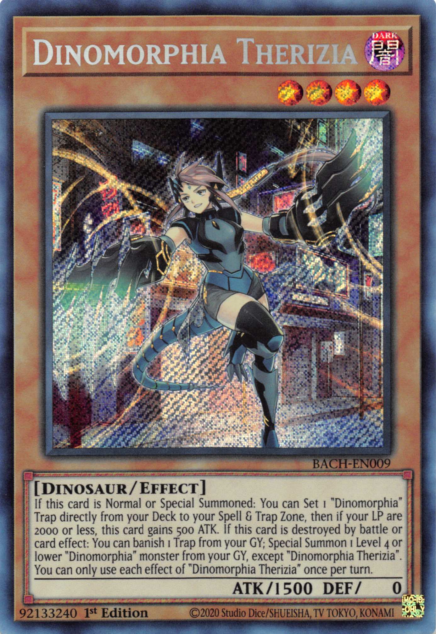 Dinomorphia Therizia [BACH-EN009] Secret Rare | Gear Gaming Fayetteville