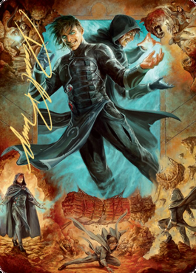 Jace, Mirror Mage 2 Art Card (Gold-Stamped Signature) [Zendikar Rising Art Series] | Gear Gaming Fayetteville