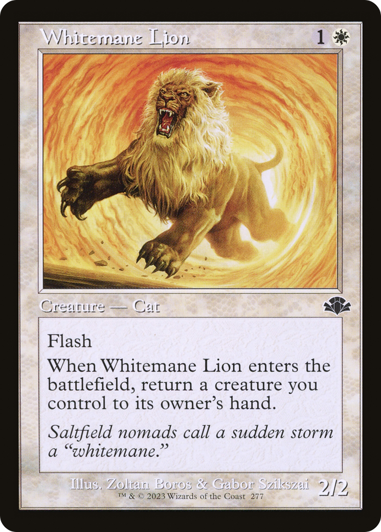 Whitemane Lion (Retro) [Dominaria Remastered] | Gear Gaming Fayetteville