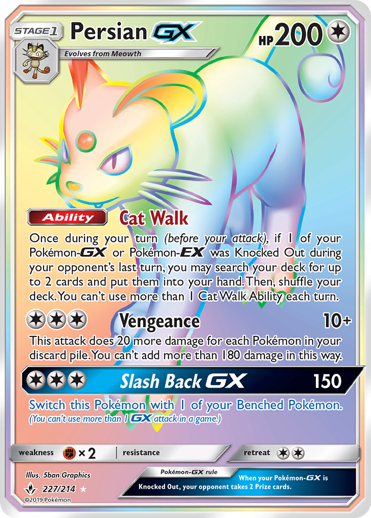 Persian GX (227/214) [Sun & Moon: Unbroken Bonds] | Gear Gaming Fayetteville