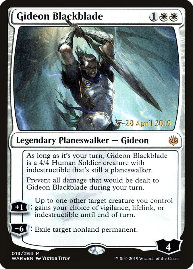 Gideon Blackblade [War of the Spark Prerelease Promos] | Gear Gaming Fayetteville