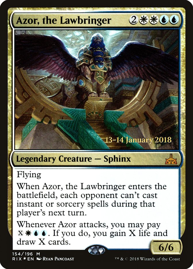 Azor, the Lawbringer [Rivals of Ixalan Prerelease Promos] | Gear Gaming Fayetteville