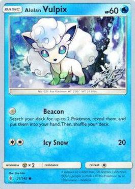 Alolan Vulpix (21/145) (Ice Path FTW - Zachary Bokhari) [World Championships 2017] | Gear Gaming Fayetteville