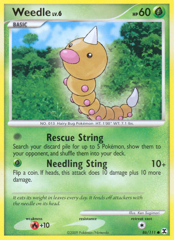 Weedle (86/111) [Platinum: Rising Rivals] | Gear Gaming Fayetteville