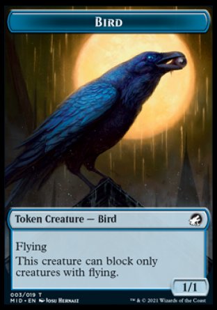 Bird Token [Innistrad: Midnight Hunt Tokens] | Gear Gaming Fayetteville