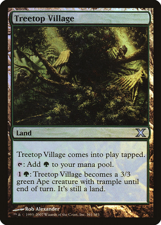 Treetop Village (Premium Foil) [Tenth Edition] | Gear Gaming Fayetteville