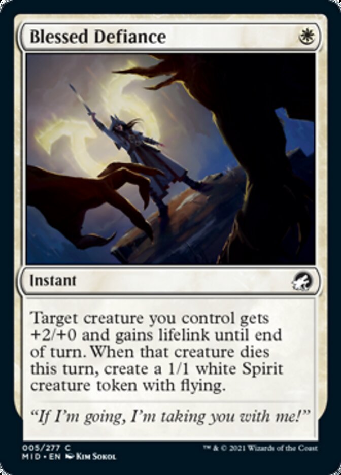 Blessed Defiance [Innistrad: Midnight Hunt] | Gear Gaming Fayetteville