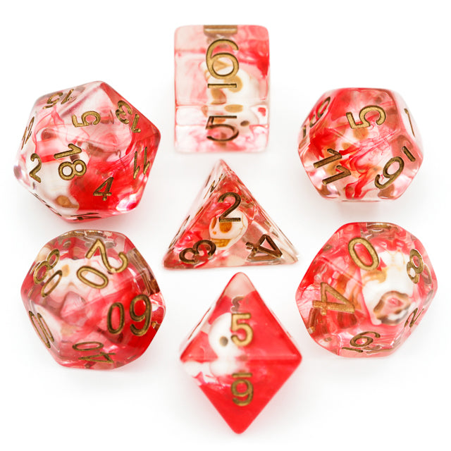 Udixi Skull Resin Dice Set - Red | Gear Gaming Fayetteville