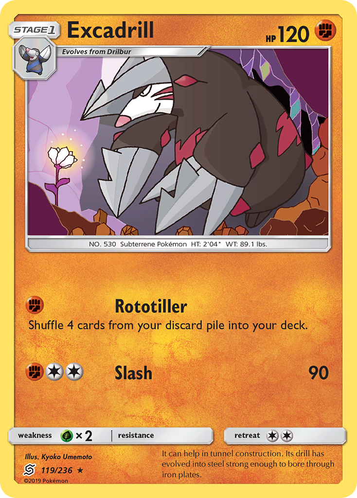 Excadrill (119/236) [Sun & Moon: Unified Minds] | Gear Gaming Fayetteville