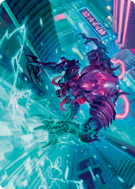 Surgehacker Mech Art Card [Kamigawa: Neon Dynasty Art Series] | Gear Gaming Fayetteville