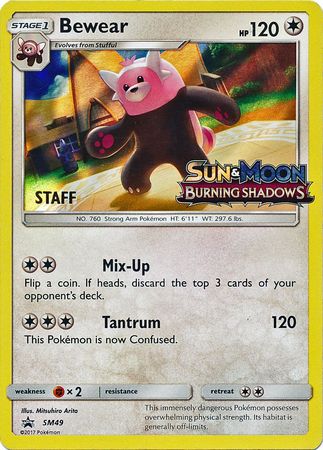 Bewear (SM49) (Staff Prerelease Promo) [Sun & Moon: Black Star Promos] | Gear Gaming Fayetteville