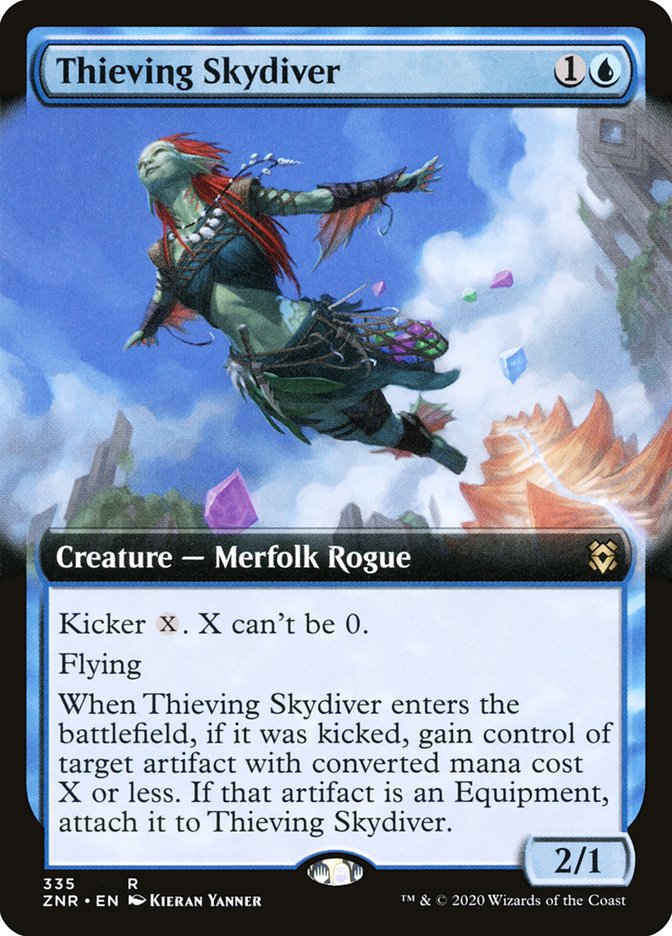 Thieving Skydiver (Extended Art) [Zendikar Rising] | Gear Gaming Fayetteville