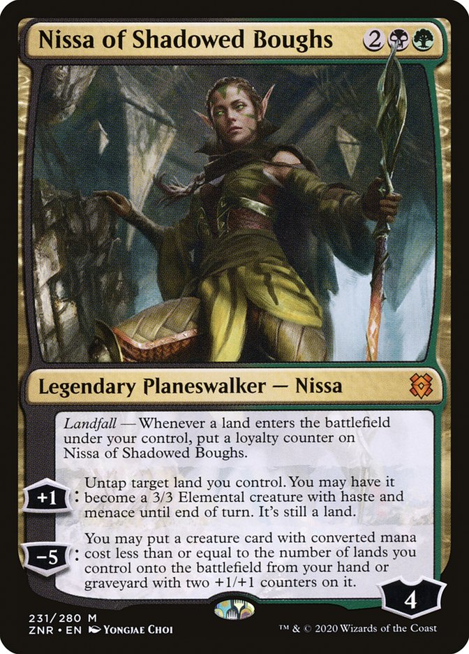 Nissa of Shadowed Boughs [Zendikar Rising] | Gear Gaming Fayetteville