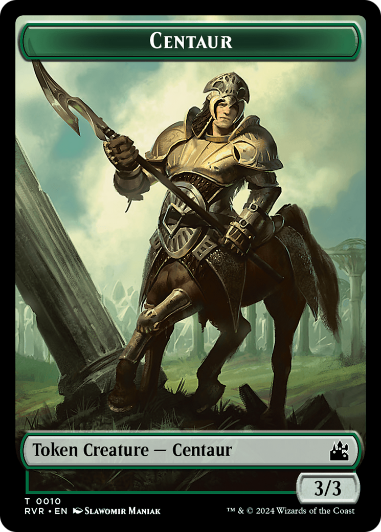 Spirit (0018) // Centaur Double-Sided Token [Ravnica Remastered Tokens] | Gear Gaming Fayetteville