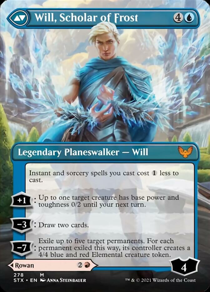 Rowan, Scholar of Sparks // Will, Scholar of Frost (Borderless) [Strixhaven: School of Mages] | Gear Gaming Fayetteville