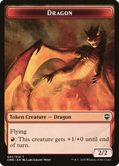 Dragon // Soldier Double-Sided Token [Commander Legends Tokens] | Gear Gaming Fayetteville