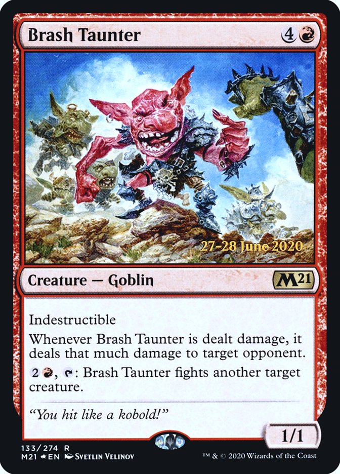 Brash Taunter [Core Set 2021 Prerelease Promos] | Gear Gaming Fayetteville