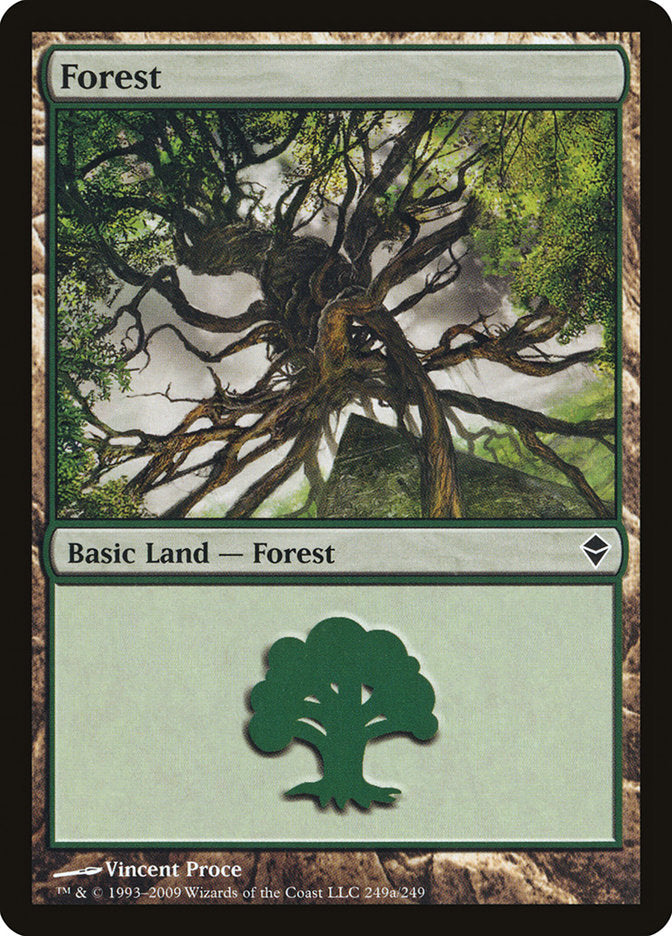 Forest (249a) [Zendikar] | Gear Gaming Fayetteville