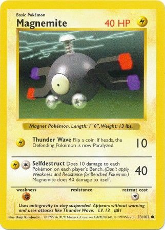 Magnemite (53/102) [Base Set Shadowless Unlimited] | Gear Gaming Fayetteville