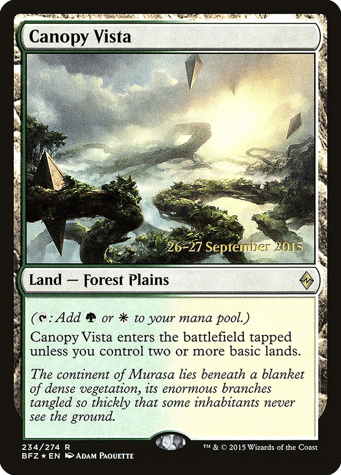 Canopy Vista [Battle for Zendikar Prerelease Promos] | Gear Gaming Fayetteville