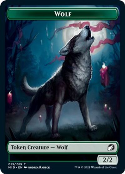 Rhino // Wolf Double-Sided Token [Innistrad: Midnight Hunt Commander Tokens] | Gear Gaming Fayetteville