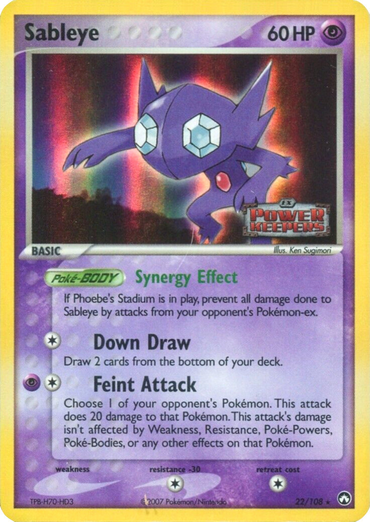 Sableye (22/108) (Stamped) [EX: Power Keepers] | Gear Gaming Fayetteville