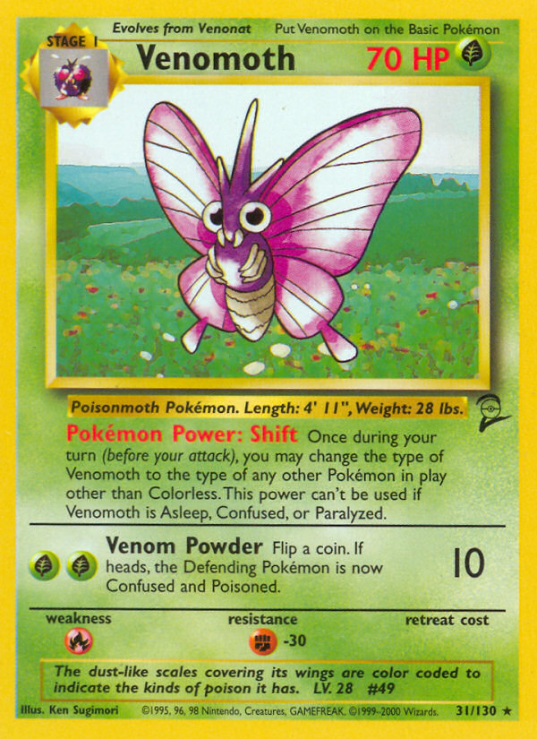 Venomoth (31/130) [Base Set 2] | Gear Gaming Fayetteville