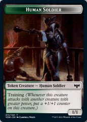 Blood // Human Soldier Double-Sided Token [Innistrad: Crimson Vow Tokens] | Gear Gaming Fayetteville